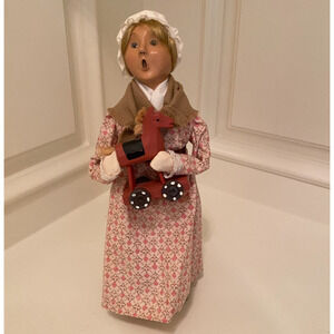 Byers Choice Colonial Shopping Girl With Toy Hobby Horse Williamsburg Christmas